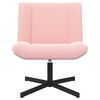 vidaXL Sedia girevole Rosa 63 x 75 x 76 cm Pelle di Pecora