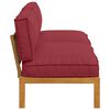 vidaXL Set di divani con cuscino Rosso Vino 240 x 80 x 69 cm