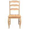 vidaXL Sedie da Pranzo 2 pz Naturale in Legno Massello di Hevea