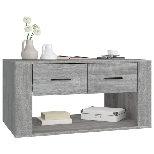 vidaXL Tavolino da Salotto Grigio Sonoma 80x50x40 cm Legno Multistrato