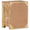 vidaXL Comodino 40x30x50 cm in Legno Massello di Mango Grezzo