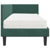 vidaXL Struttura Letto Angolare con Materasso 2 pcs Verde Velluto