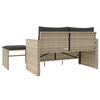 vidaXL Set Divano da Giardino 3pz con Cuscini Grigio Chiaro Polyrattan