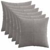 vidaXL Federa 6 pcs ALMELO Grigio Chiaro 30 x 30 cm corduroy