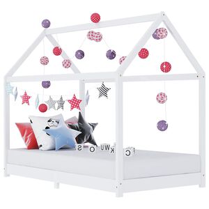 vidaXL Giroletto per Bambini Bianco in Massello di Pino 90x200 cm