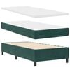 vidaXL Letto a Sorgente LED Verde Scuro 100 x 200 cm Tessuto