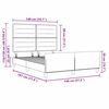 vidaXL Struttura del letto con testiera Blu 140 x 190 cm Tessuto