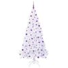 vidaXL Albero di Natale artificiale Bianco 210 cm PVC e Acciaio
