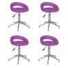 vidaXL Sedie da Pranzo Girevoli 4 pz Viola in Similpelle