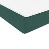 vidaXL Letto a Molle con Materasso e LED Verde Scuro 80x220 cm Velluto