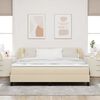 vidaXL Letto box spring con materasso Crema 180 x 200 cm Tessuto