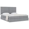 vidaXL Letto con Contenitore con materasso Grigio chiaro 180 x 200 cm