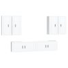 vidaXL Set di Mobili Porta TV 6 pz Bianco in Legno Multistrato
