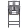 vidaXL Sedie da Giardino Pieghevoli 4pz con Cuscini in Massello Acacia