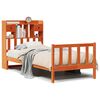 vidaXL Letto Libreria senza Materasso Marrone Cera 100x200 cm in Pino