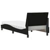 vidaXL Letto con Materasso Hanko Nero 90x190 cm in Tessuto