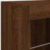 vidaXL Credenza con Luci LED Rovere Marrone 202x37x67 cm