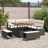 vidaXL Set Divano da Giardino con cuscino 8 pcs Nero Poly Rattan