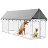 vidaXL Gabbia per Cani da Esterno con Tetto 400x100x150 cm