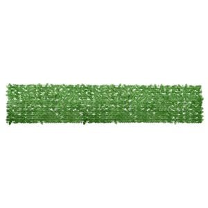 vidaXL Paravento da Balcone con Foglie Verdi 400x75 cm