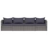 vidaXL Set Divani da Giardino 4 pz con Cuscini Grigio in Polyrattan