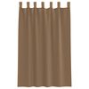 vidaXL Tende in Voile con Passanti 2 pz Marrone Chiaro 140x175 cm
