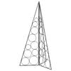 vidaXL Albero di Natale in metallo KUOPIO 100 cm Acciaio Nero