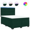 vidaXL Giroletto a Molle con Materasso Verde Scuro 140x190 cm Velluto