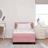 vidaXL Letto a molle con materasso Rosa 200 x 100 cm Poliestere