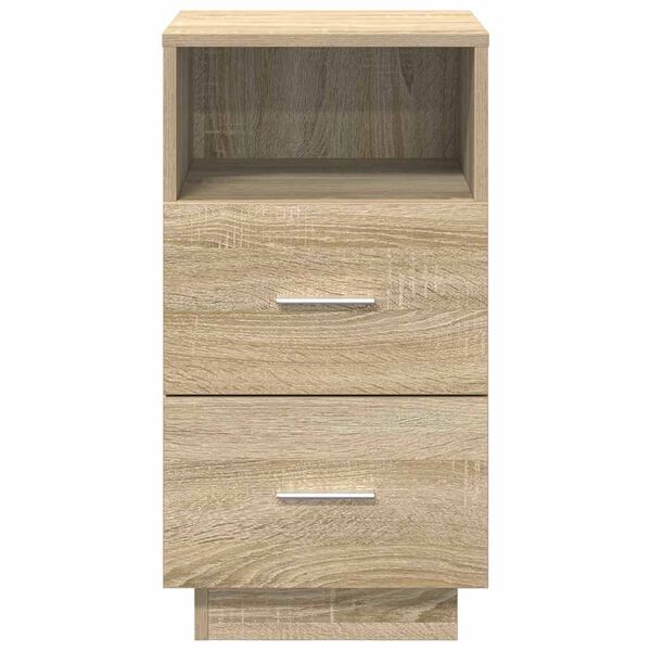 vidaXL Comodini 2 pz con 2 Cassetti Rovere Sonoma 36x36x68 cm