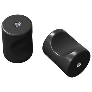 vidaXL Maniglia per Armadio 2 pz Nero 18 x 23 mm Ferro