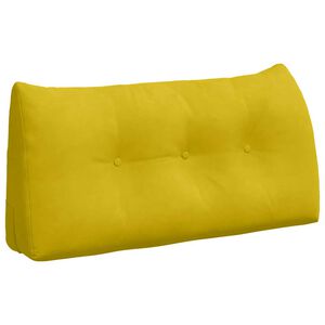 vidaXL Cuscino per Schiena Giallo 100 x 24 x 50 cm Velluto