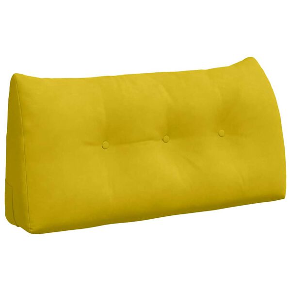 vidaXL Cuscino per Schiena Giallo 100 x 24 x 50 cm Velluto