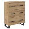 vidaXL Credenza con cassetto Rovere artigianale 69,5 x 34 x 90 cm