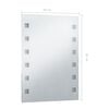 vidaXL Specchio da Parete a LED per Bagno 60x80 cm