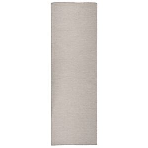 vidaXL Tappeto da Esterni a Tessitura Piatta 80x250 cm Grigio Chiaro