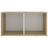 vidaXL Mobili TV 2 pz Bianco e Rovere 72x35x36,5 cm Legno Multistrato