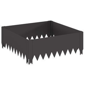 vidaXL Bordura per Prato 60 x 60 x 20 cm Acciaio Nero