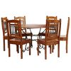 vidaXL Set Tavolo da Pranzo 7 pz in Legno Massello di Acacia