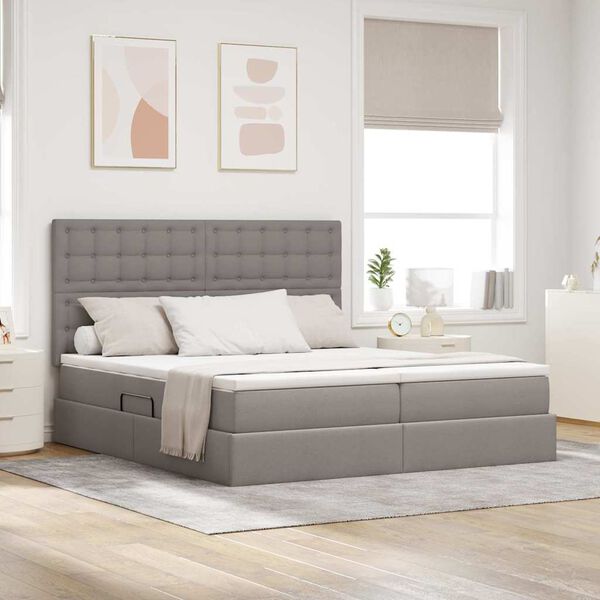 vidaXL Letto con Contenitore Talpa 200 x 200 cm Pelle Sintetica