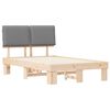 vidaXL Letto con Testiera Rivestita Grigio chiaro 120 x 200 cm