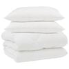 vidaXL Duvet Invernale con cuscino 3 pz Bianco Microfibra