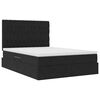 vidaXL Letto con contenitore e LED con led Nero 140 x 190 cm Velluto