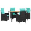 vidaXL Set da pranzo per esterni 5 pz