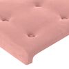 vidaXL Letto a Molle con Materasso e LED Rosa 90x200 cm in Velluto