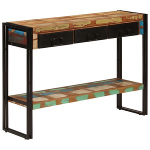 vidaXL Tavolo Consolle 110x30x76 cm in Legno Massello Riciclato