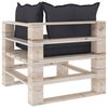 vidaXL Salotto Giardino in Pallet con Cuscini 4 pz in Legno di Pino