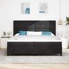 vidaXL Letto a molle con materasso Nero 200 x 200 cm Velluto
