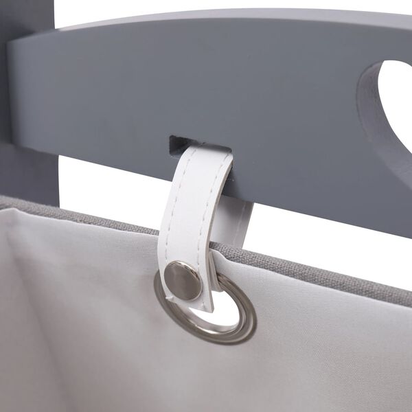 vidaXL Contenitore a 2 Livelli Grigio Scuro 35x35x72 cm in Legno