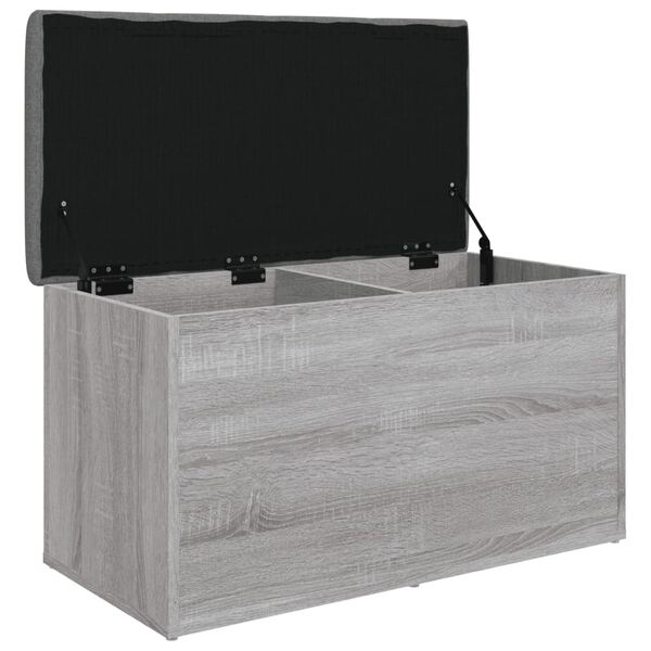 vidaXL Panca Portaoggetti Grigio Sonoma 82x42x45 cm Legno Multistrato